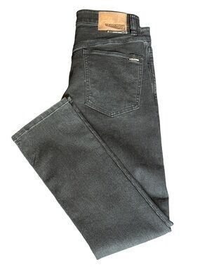 Volcom 2 x 4 Skinny - Slim Straight Washed Black Jeans Sz: 31 x 29”